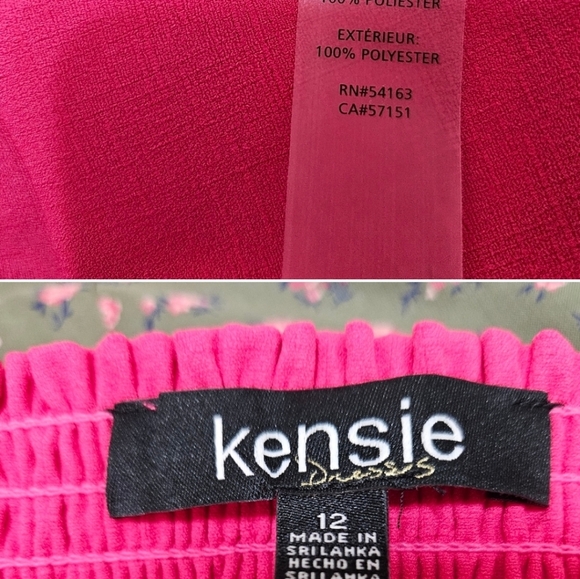 Hot Pink Midi Sundress Kensie NWT SZ 12 - Picture 6 of 6